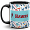 Hockey 2 11 Oz Coffee Mug - Black (Personalized)