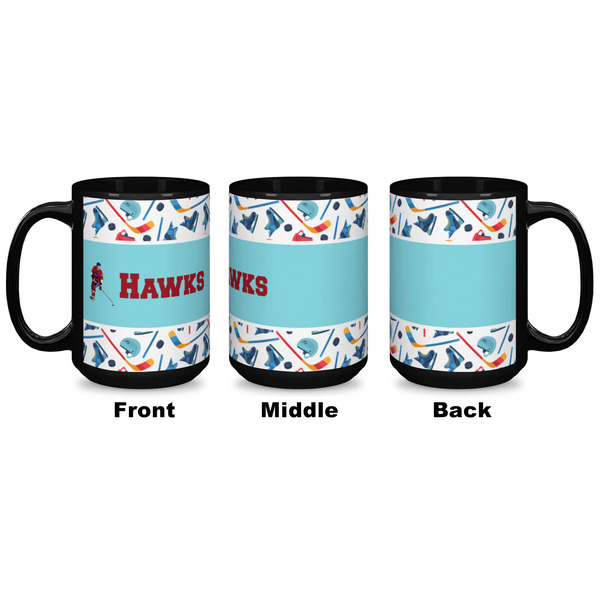 Hockey 2 Coffee Mug - 15 oz - Black APPROVAL