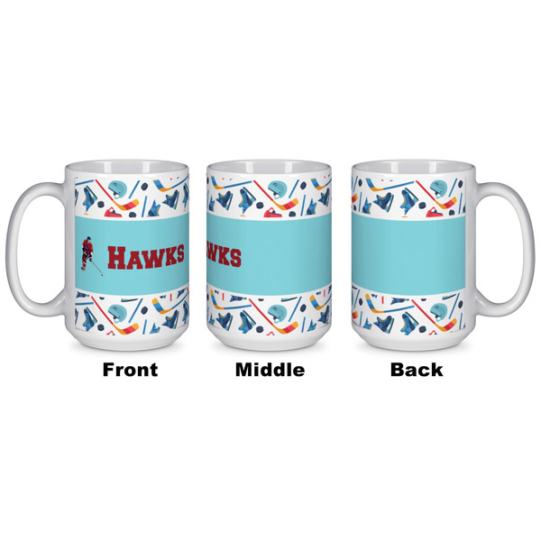 Hockey 2 Coffee Mug - 15 oz - White APPROVAL