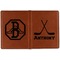 Hockey 2 Cognac Leather Passport Holder Outside Double Sided - Apvl