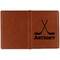 Hockey 2 Cognac Leather Passport Holder Outside Single Sided - Apvl