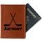 Hockey 2 Cognac Leather Passport Holder With Passport - Main