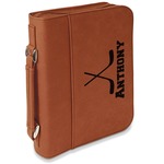 Hockey 2 Leatherette Bible Cover with Handle & Zipper - Small - Double Sided (Personalized)