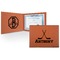 Hockey 2 Cognac Leatherette Diploma / Certificate Holders - Front and Inside - Main