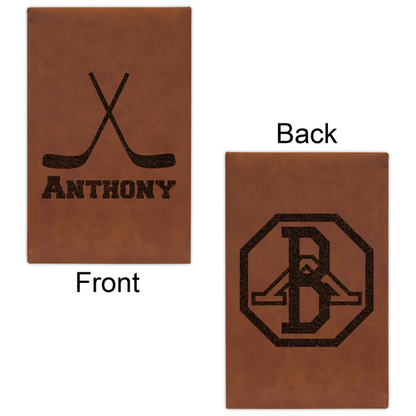Hockey 2 Cognac Leatherette Journal - Double Sided - Apvl