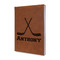 Hockey 2 Leatherette Journal - Double Sided (Personalized)
