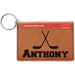 Hockey 2 Leatherette Keychain ID Holder (Personalized)