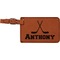 Hockey 2 Cognac Leatherette Luggage Tags
