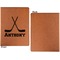 Hockey 2 Cognac Leatherette Portfolios with Notepad - Small - Single Sided- Apvl