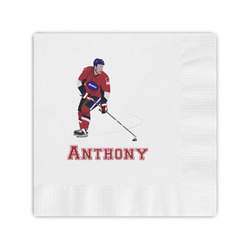 Hockey 2 Coined Cocktail Napkins (Personalized)