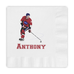 Hockey 2 Embossed Decorative Napkins (Personalized)