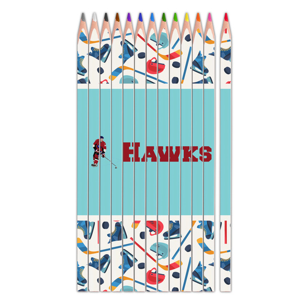 Custom Hockey 2 Colored Pencils (Personalized)