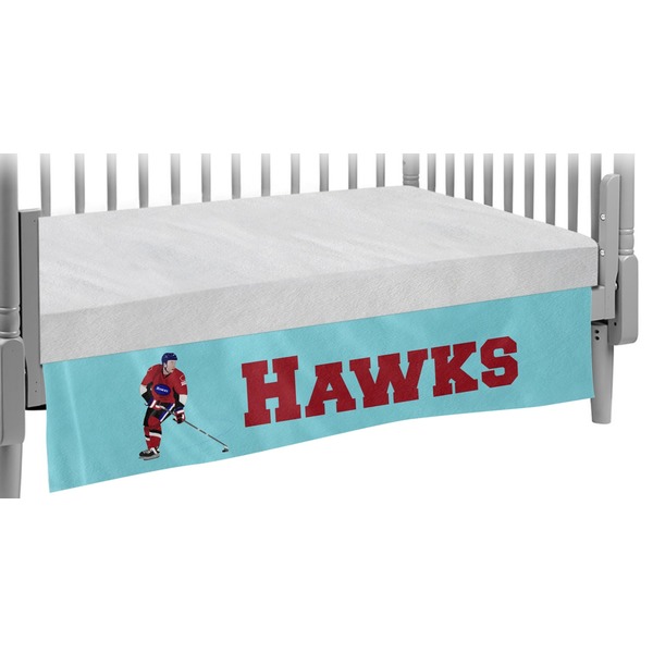 Custom Hockey 2 Crib Skirt (Personalized)