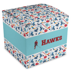 Hockey 2 Cube Favor Gift Boxes (Personalized)