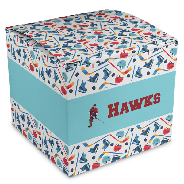 Custom Hockey 2 Cube Favor Gift Boxes (Personalized)