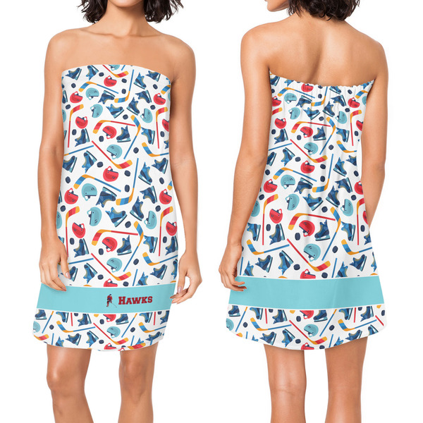 Hockey 2 Custom Bath Wrap - Front & Back View