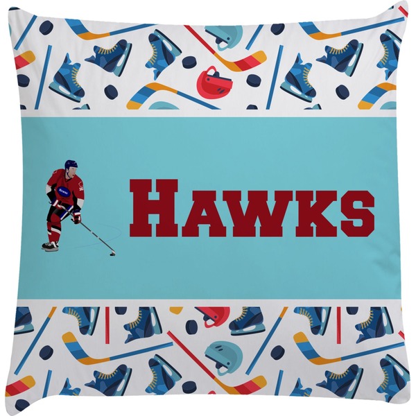 Custom Hockey 2 Decorative Pillow Case (Personalized)