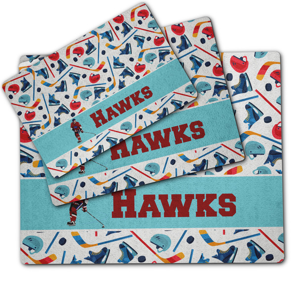 Hockey 2 Dog Food Mat - MAIN (sm, med, lrg)