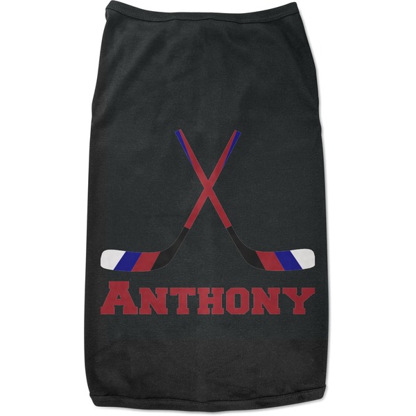 Custom Hockey 2 Black Pet Shirt - 2XL (Personalized)
