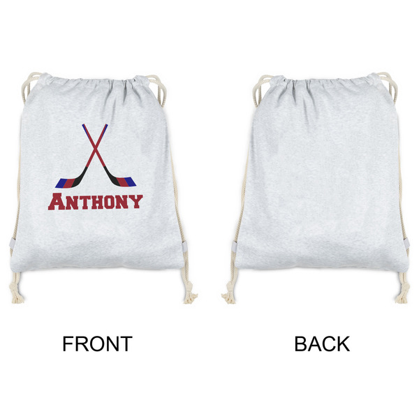 Hockey 2 Drawstring Backpacks - Sweatshirt Fleece - Single Sided - APPROVAL