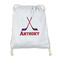 Hockey 2 Drawstring Backpacks - Sweatshirt Fleece - Single Sided - FRONT