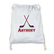 Hockey 2 Drawstring Backpack - Sweatshirt Fleece - Single Sided (Personalized)