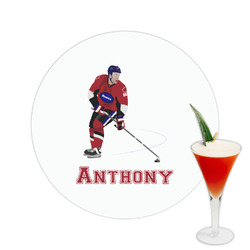 Hockey 2 Printed Drink Topper -  2.5" (Personalized)