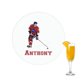 Hockey 2 Printed Drink Topper - 2.15" (Personalized)