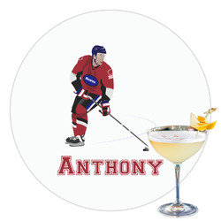 Hockey 2 Printed Drink Topper - 3.5" (Personalized)