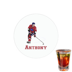 Hockey 2 Printed Drink Topper - 1.5" (Personalized)