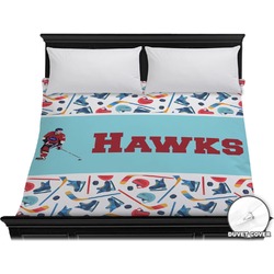 Hockey 2 Duvet Cover - King (Personalized)