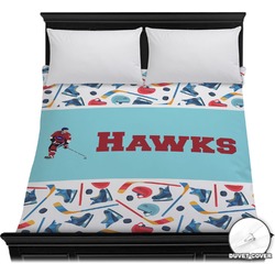 Hockey 2 Duvet Cover - Full / Queen (Personalized)
