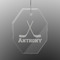 Hockey 2 Engraved Glass Ornament - Octagon (Personalized)