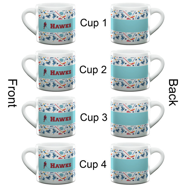 Hockey 2 Espresso Cup - 6oz (Double Shot Set of 4) APPROVAL