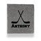 Hockey 2 Leather Binder - 1" - Grey (Personalized)