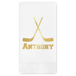 Hockey 2 Guest Napkins - Foil Stamped (Personalized)