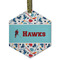 Hockey 2 Frosted Glass Ornament - Hexagon