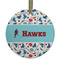Hockey 2 Frosted Glass Ornament - Round