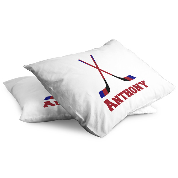 Hockey 2 Full Pillow Case - TWO (partial print)