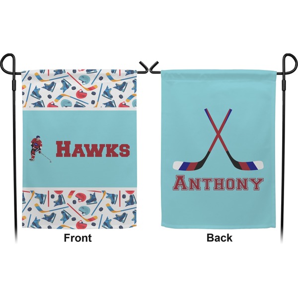 Hockey 2 Garden Flag - Double Sided Front and Back