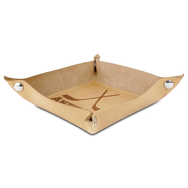 Hockey 2 Genuine Leather Valet Trays - ANGLE (folded)