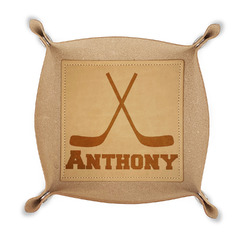 Hockey 2 Genuine Leather Valet Tray (Personalized)