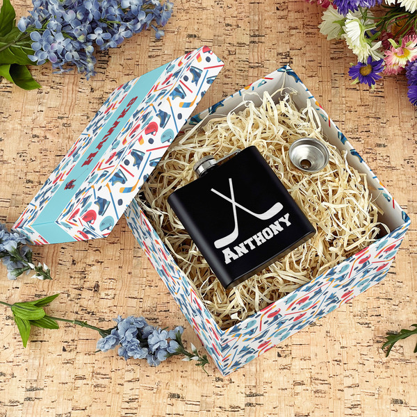 Hockey 2 Gift Boxes with Lid - Canvas Wrapped - Large - In Context