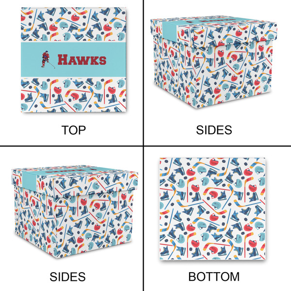 Hockey 2 Gift Boxes with Lid - Canvas Wrapped - Medium - Approval