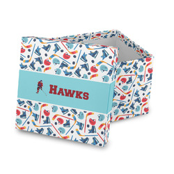 Hockey 2 Gift Box with Lid - Canvas Wrapped (Personalized)