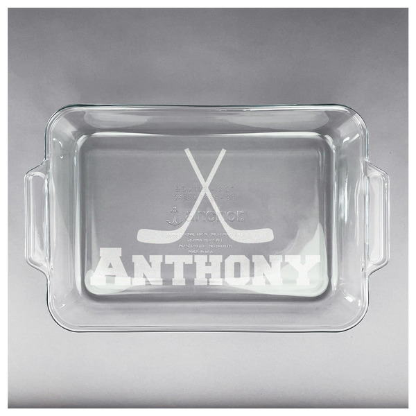 Hockey 2 Glass Baking Dish - APPROVAL (13x9)