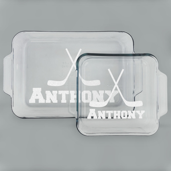 Hockey 2 Glass Baking Dish Set - MAIN (set)