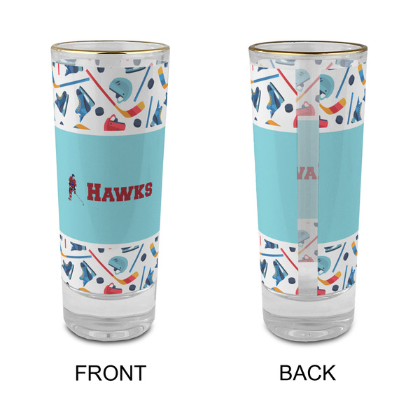 Hockey 2 Glass Shot Glass - 2 oz - Single - APPROVAL