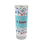 Hockey 2 2 oz Shot Glass -  Glass with Gold Rim - Set of 4 (Personalized)
