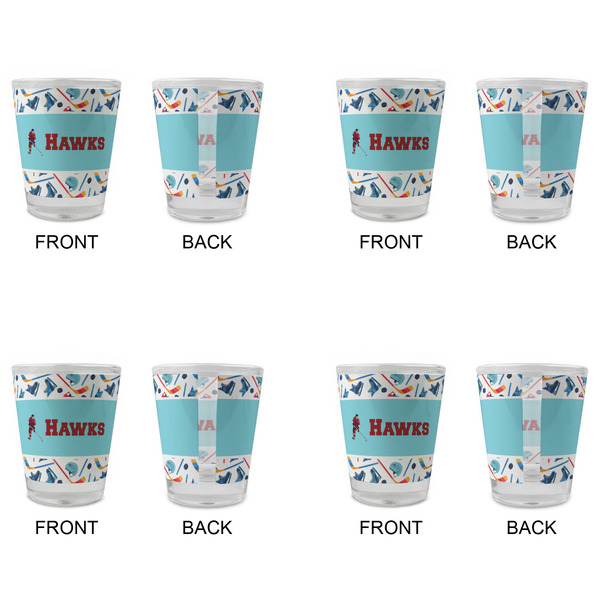 Hockey 2 Glass Shot Glass - Standard - Set of 4 - APPROVAL